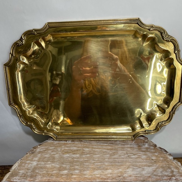 Vintage Hampton Brass Shop large serving tray - Picture 9 of 12